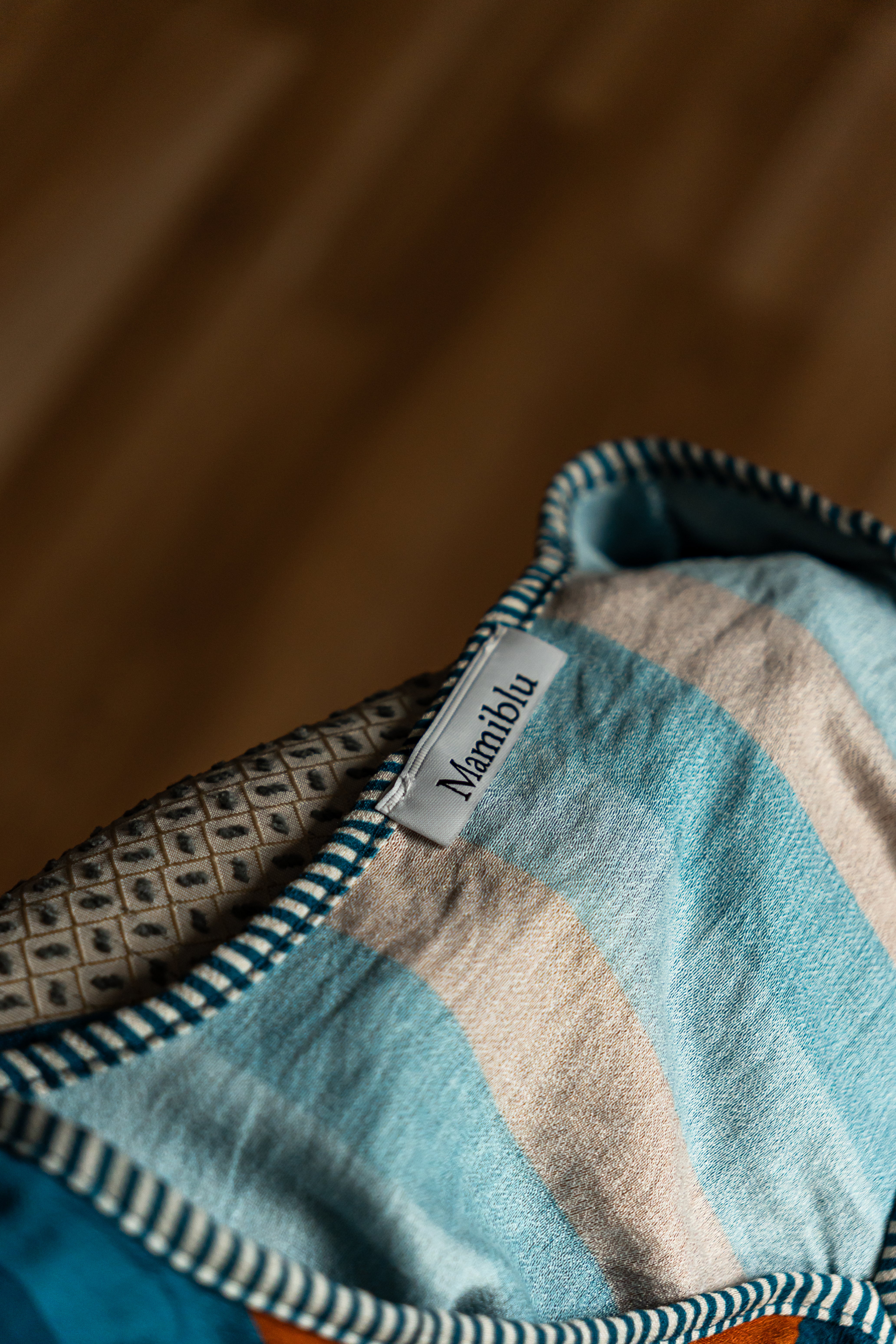 Vestido Rayas Azul y Naranja